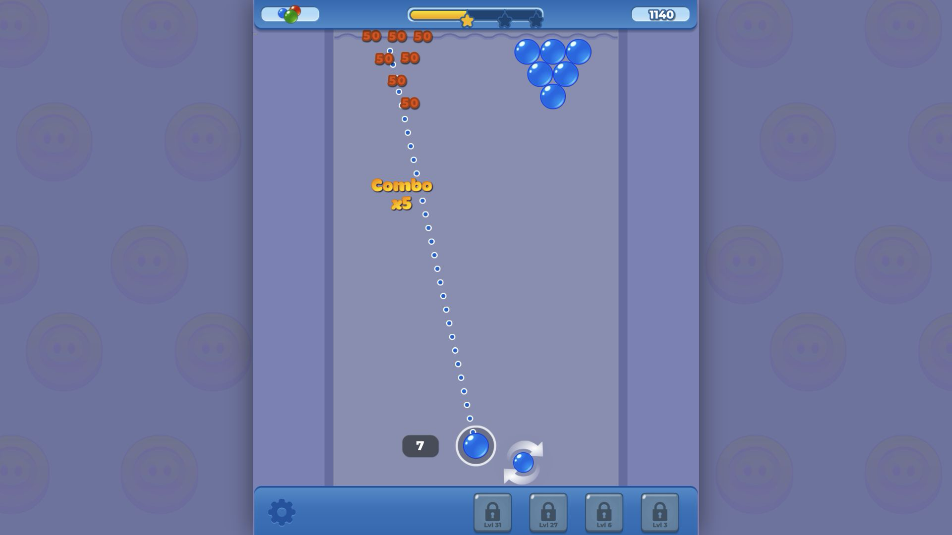 Late desktop board paired with the mobile run-out-of-turns result inside the fullscreen player