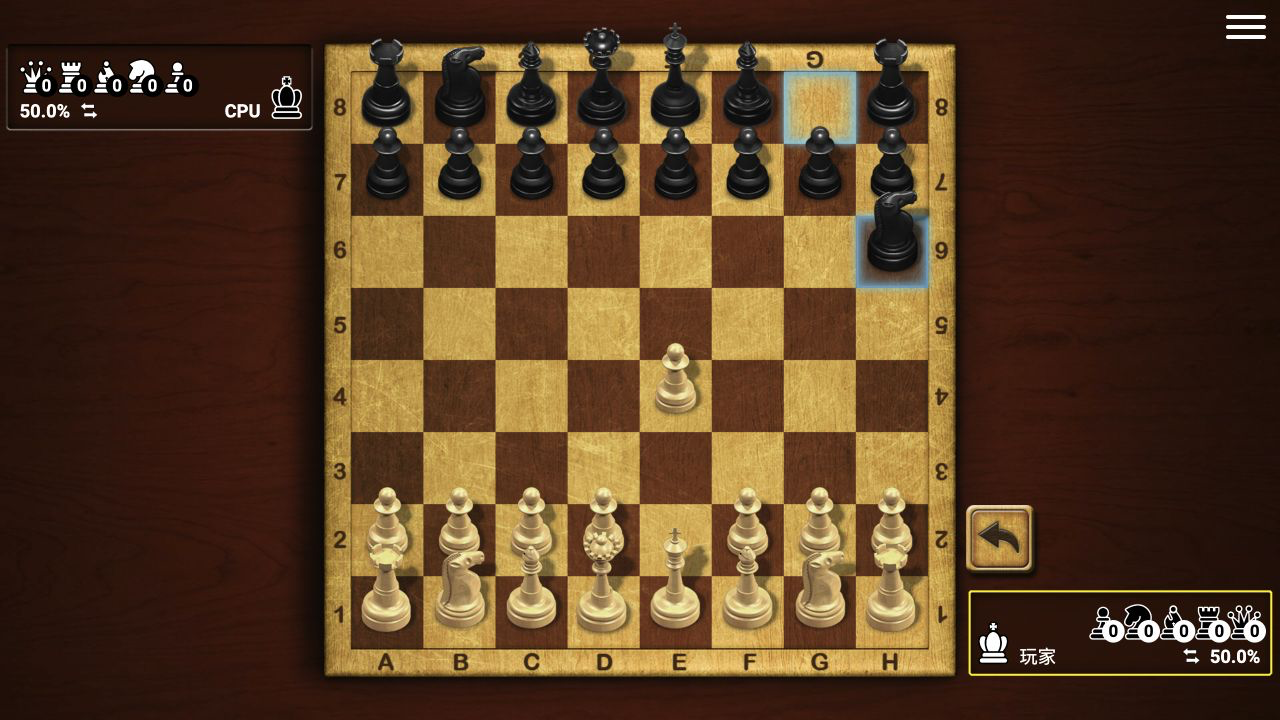 Master Chess position with a white pawn advanced to e5 and a black knight retreated toward the h-file