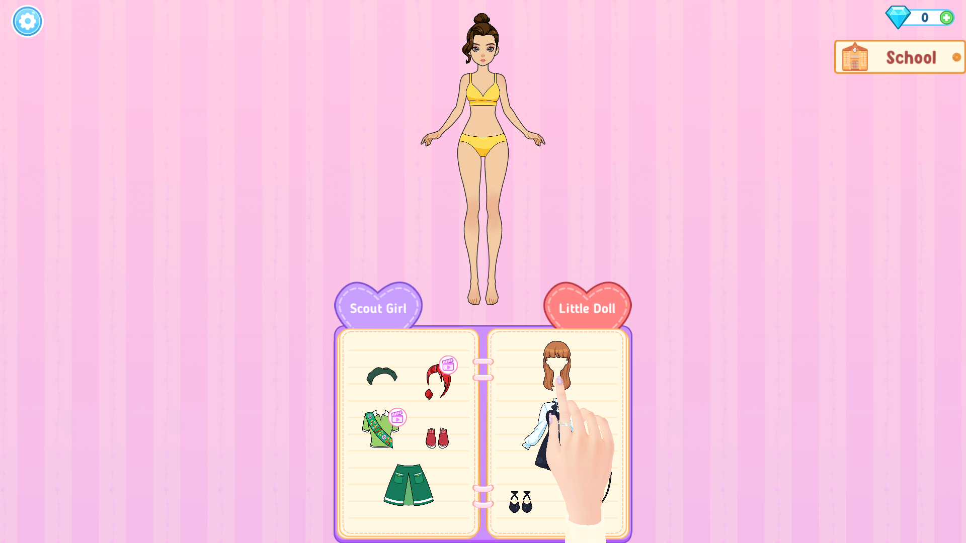 Paper Doll Diary desktop wardrobe and the mobile Playflaming fullscreen launcher used for the cross-device test