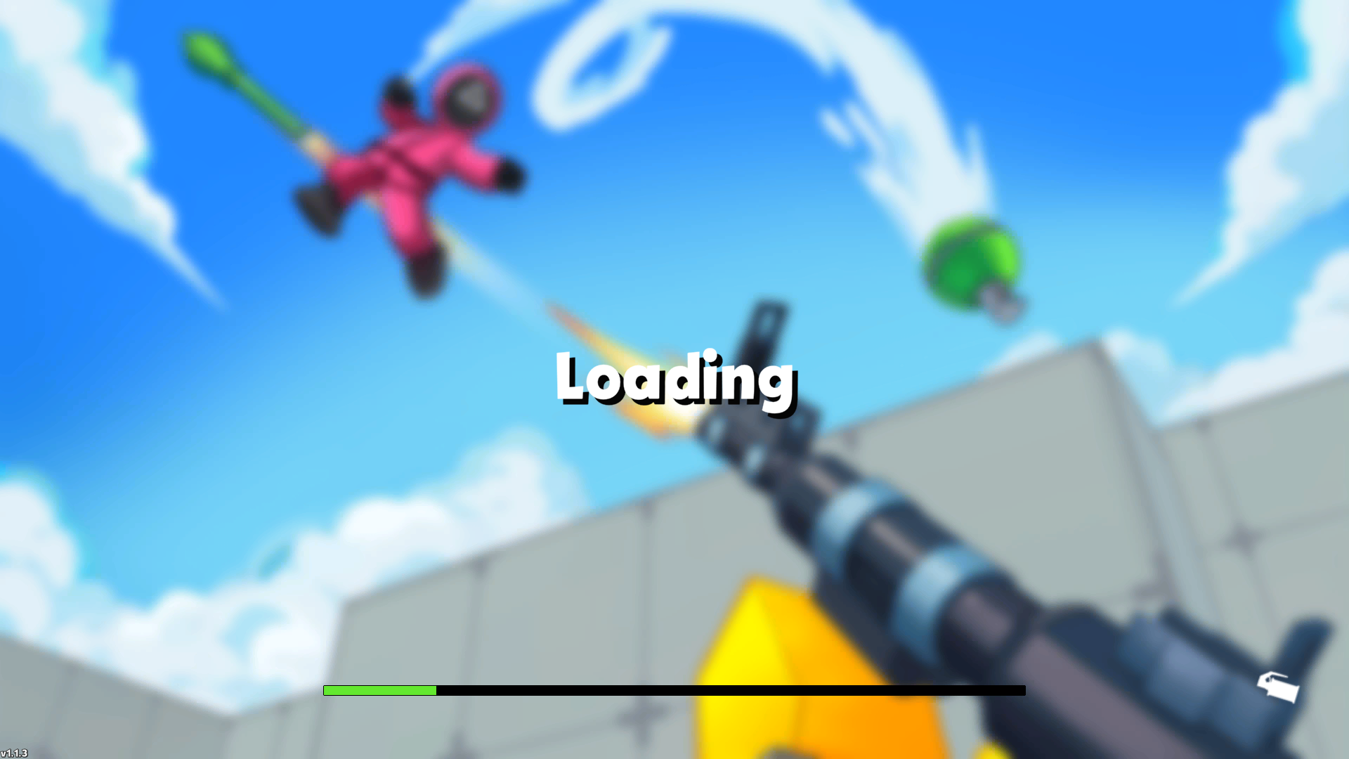 RIVALS FPS desktop loading screen and the mobile Playflaming fullscreen launcher used for the cross-device test