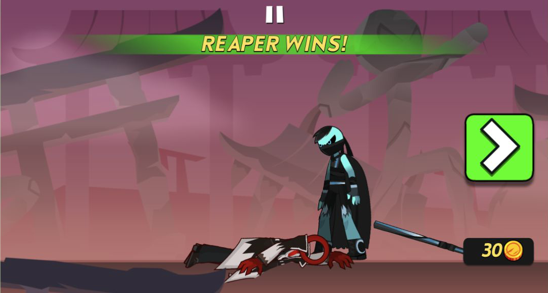 Reaper victory screens on desktop and mobile after defeating Red