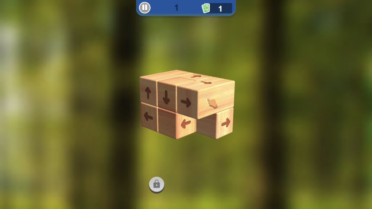 Tap 3D Wood Block Away after the first downward block was removed and the balance reached one