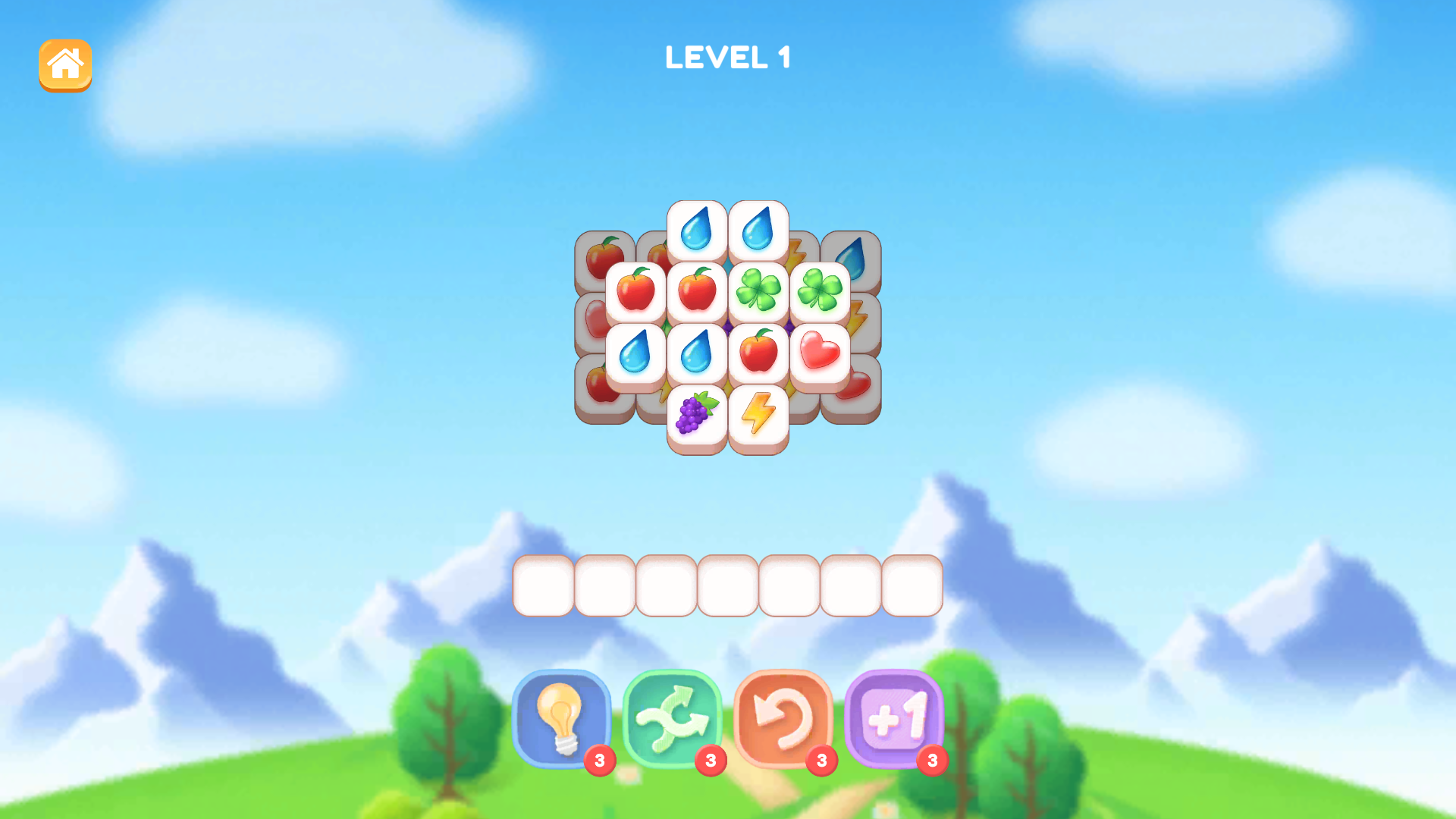 Tile Valley opening evidence showing the desktop Level 1 board and the Playflaming provider gate used in the mobile test