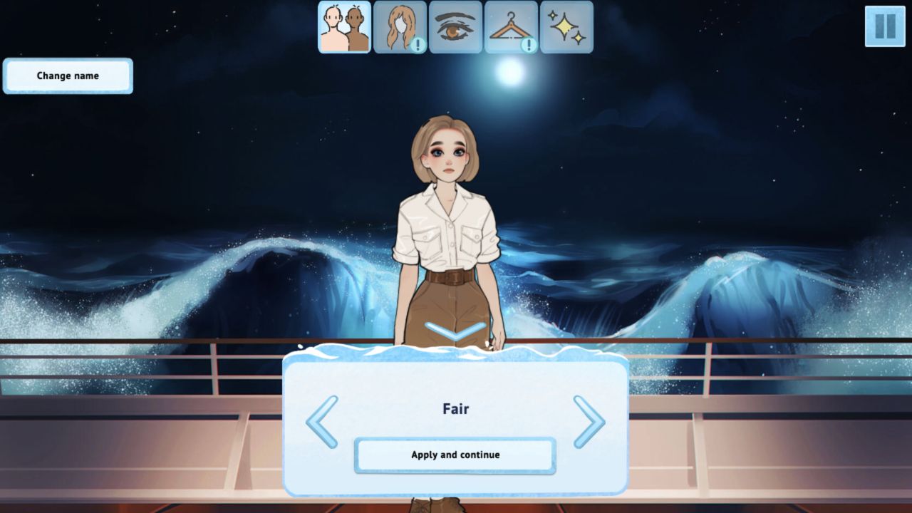 Wild Love avatar editor showing skin hair eye clothing and effect categories